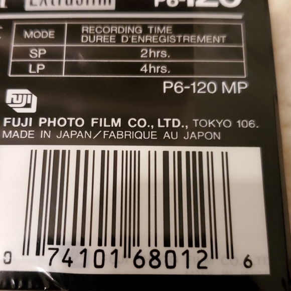 FUJI FILM P6-120 8mm Extraslim METAL MP Videocassette Factory Sealed NWT - Picture 3 of 10